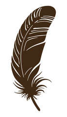 Wall Mural - feathers silhouette illustration 