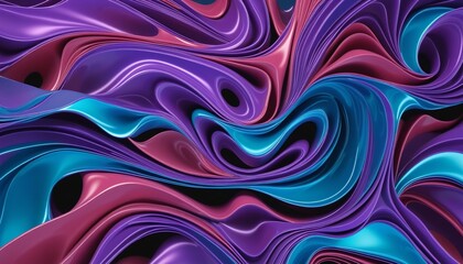 Wall Mural - modern abstract 3d metal design with vibrant colours and textured background
