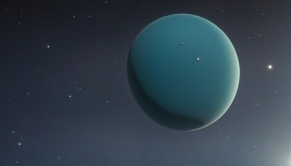 Wall Mural - Exploring Uranus: A Futuristic 3D Representation in the Depths of the Solar System