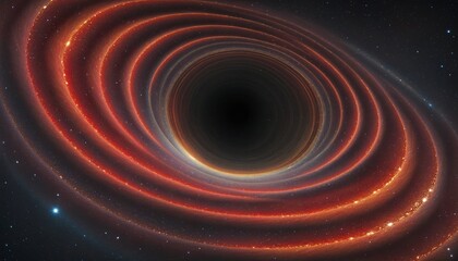 Wall Mural - ai-generated spiral design with vibrant colors and dark ring