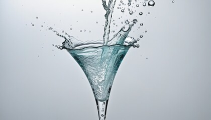 Cut-out of a sparkling soda splash, representing the freshness and purity of the liquid