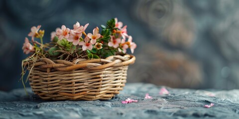 Sticker - Pink Flowers on Table