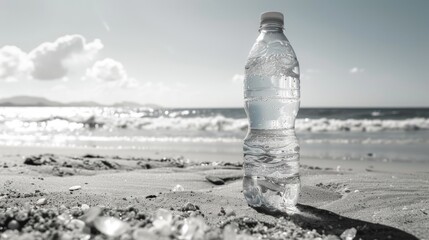 Wall Mural - Beach Water Bottle