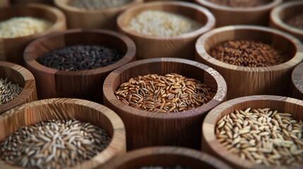 Wall Mural - A collection of various grains, beans, seeds.