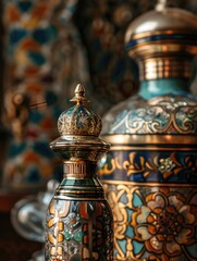 Wall Mural - Group of vases on table