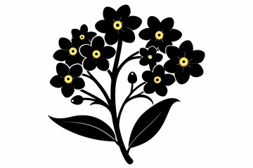 Wall Mural - Black flower icon design vector