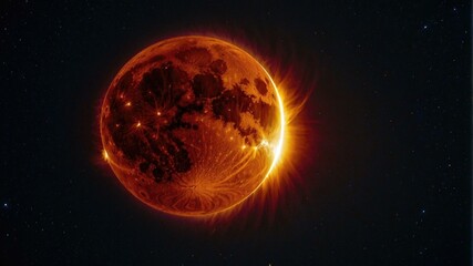 Wall Mural - eclipse space event. ai.