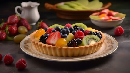 Appetizing fruit pie.