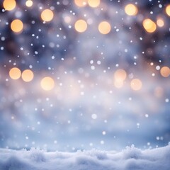 Wall Mural - a snow covered background with a blurry light in the background.
