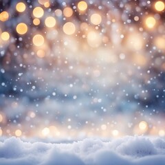 Wall Mural - a snow covered background with a blurry light in the background.