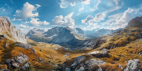 Canvas Print - Mountain Valley Landscape