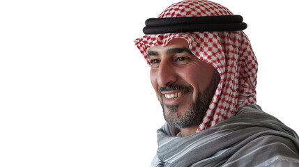 Sheik arab arabic on transparent background 