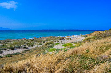 Wall Mural - Tam Tam Beach - beautiful coast scenery with paradise beach on island Kos - travel destination in Greece, Europe