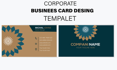 Double -sided modern business card and creative clean  business card and template.