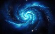 © Jaba Assets - Blue spiral galaxy in space, computer generated abstract background, 3D rendering