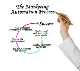 Canvas Print - Components of Marketing  Automation Process