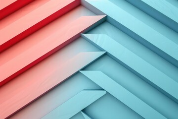 Poster - A detailed view of a colorful wall with red and blue elements