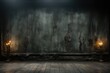 © Gabriel - Old black concrete background texture grunge dark wallpaper concrete wall, generative IA