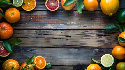 orange fruit on wood background