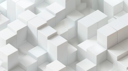 Wall Mural - 3d abstract cube background. Geometry architecture modern grey white wallpaper minimalistic. Vector presentation for poster, banner, mockup, flyer, and report