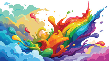 color splash background, illustration, vector art