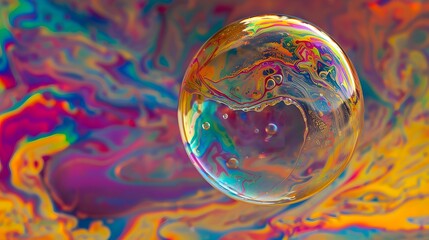 colored bubbles on a colorful background