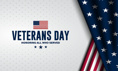 Wall Mural - Happy Veterans Day United States of America background vector illustration