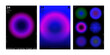 © KKK - Artistic color halftone effect poster design template set dot artwork circle pattern led lamps light background colorful gradient overlay inspired abstract creative graphic design flyer print a4 cover