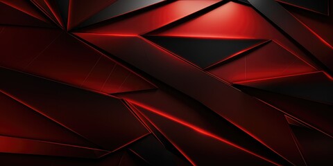 Abstract background red color with geometric 3D texture and light leaks