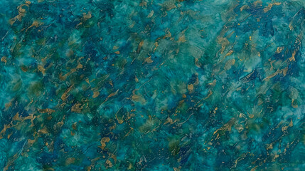 Canvas Print - A painting of a blue ocean with gold accents, backdrop overlay