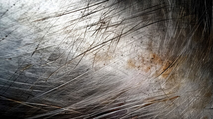 Wall Mural - A close up of a metal surface with a lot of hair on it, backdrop overlay