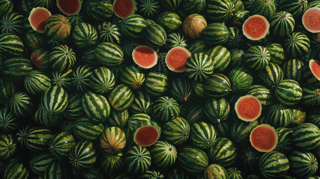 watermelon as background, top view