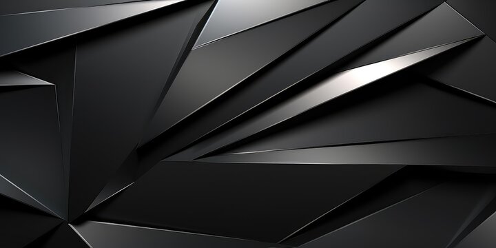 Abstract background black color with geometric 3D texture and light leaks