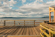 © Nicole Kandi - wooden fishing pier dock on sunny day in Tacoma, Washington