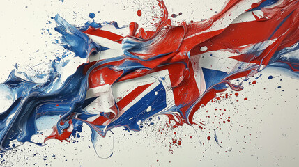 Wall Mural - Union Jack flag abstract art