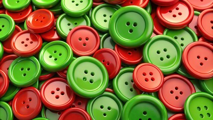 Poster - Vibrant green and red round buttons isolated on background, button, circle, vibrant, green, red, round,background, design