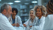 © lichaoshu - group of doctor sitting in Hospital rest area