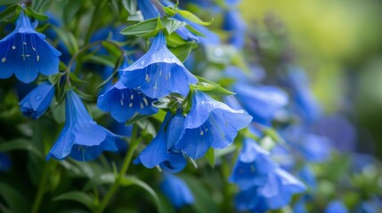 Wall Mural - Hanging Lobelia Flowers