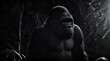 © Masum - a gorilla standing in front of a tree in a jungle