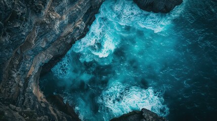 Canvas Print - Aerial view of an incredibly stunning sea landscape
