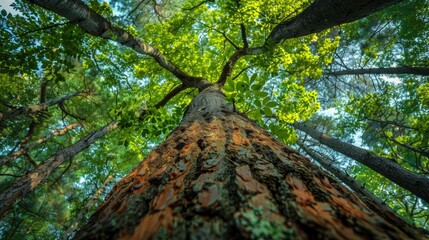 Canvas Print - Mahogany Tree in Forest 