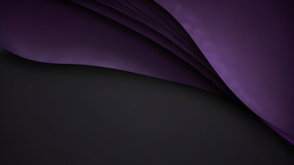 Wall Mural - Dark violet paper waves abstract banner design. Elegant wavy vector background Generative AI