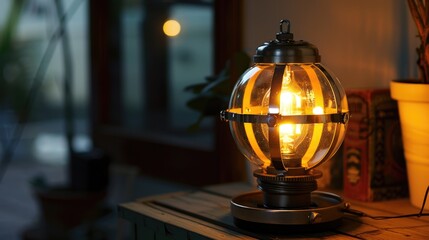 LED bulb in an electronic lantern