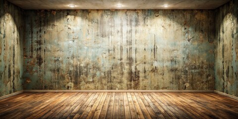 Wall Mural - Empty room showcases weathered texture with abstract background, empty, room, weathered, texture, abstract, background