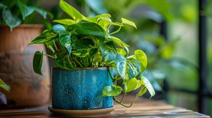 Wall Mural - Pothos Plant in Pot 