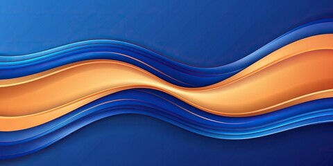 Wall Mural - Abstract background resembling royal blue and peach waves, royal blue, peach, abstract, background, waves, pattern, design