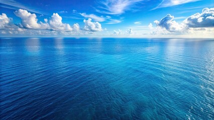 Wall Mural - Aerial view of a vast blue ocean surface, ocean, sea, water, aerial, view, blue, vast, peaceful, tranquility, horizon