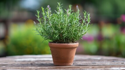 Canvas Print - Rosemary Plant in Pot 