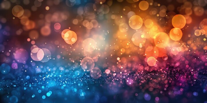 Abstract Festive Background with Bokeh Lights
