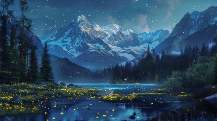 Wall Mural - Luxury looking small Icy mountain